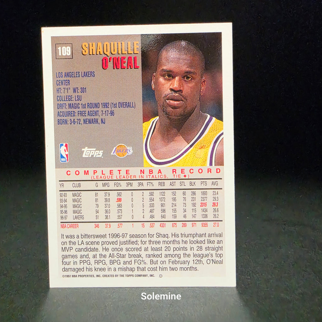 1997-98 Topps Shaquille O'Neal #109