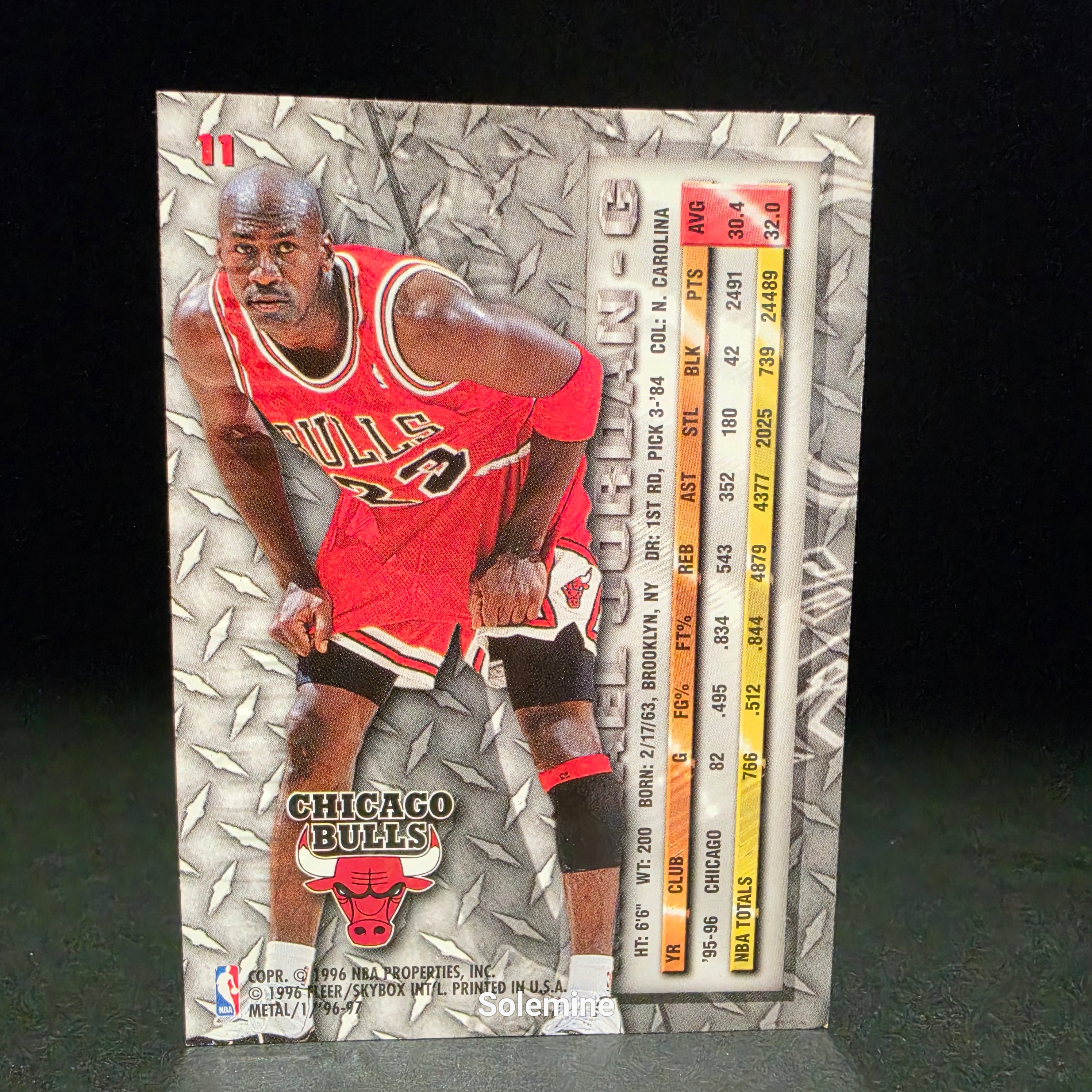 Michael Jordan 1996-97 fleer metal #11 NBA Chicago Bulls